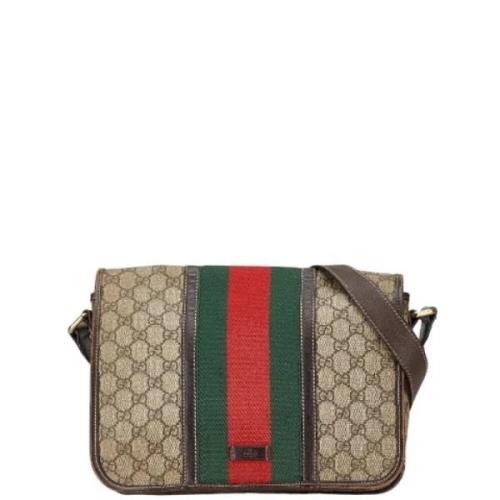 Gucci Vintage Pre-owned Canvas crossbodyvskor Brown, Dam