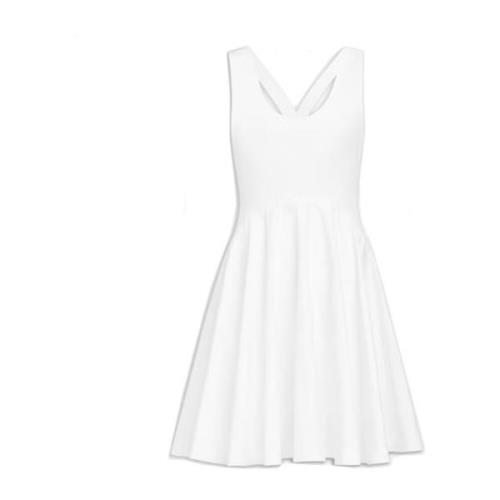 Alaïa Vit Bomull Mini Klänning Elegant Stil White, Dam