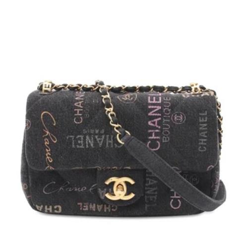 Chanel Vintage Pre-owned Denim crossbodyvskor Gray, Dam