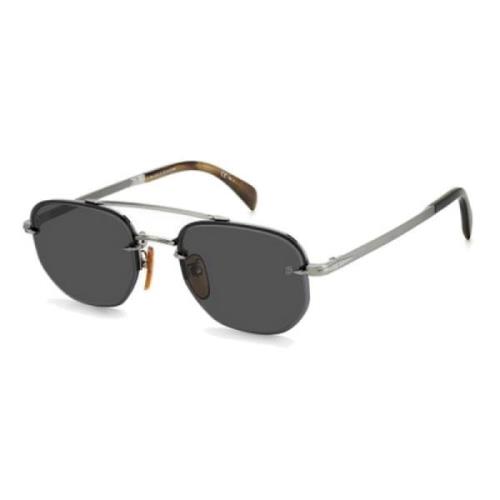 Eyewear by David Beckham Svart Metall Solglasögon Black, Herr