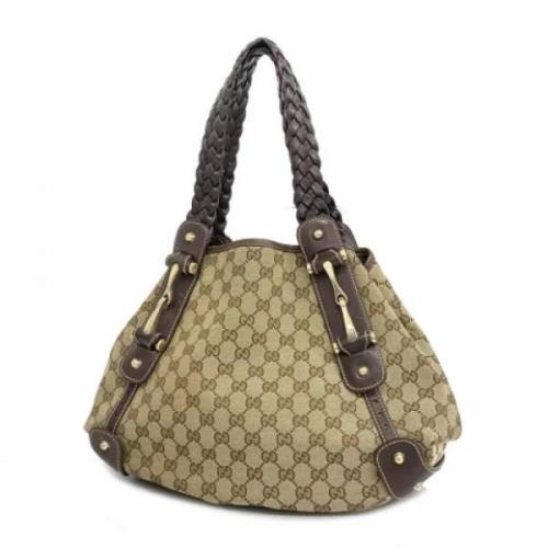 Gucci Vintage Pre-owned Canvas gucci-vskor Beige, Dam