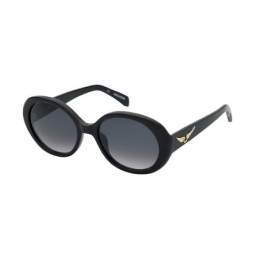 Zadig & Voltaire Svart Acetat Dam Solglasögon Black, Dam