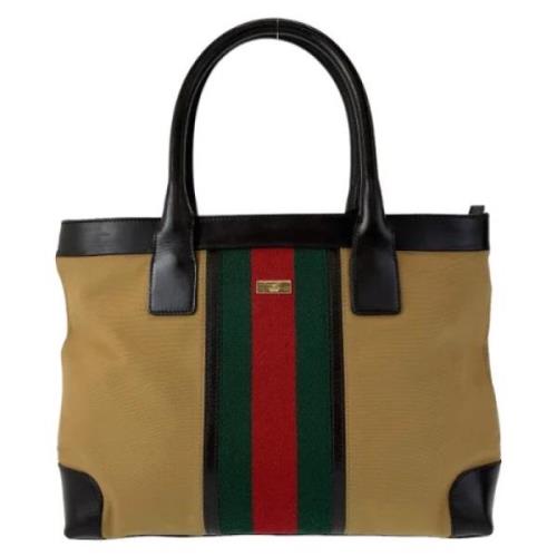 Gucci Vintage Pre-owned Canvas totevskor Beige, Dam