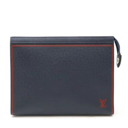 Louis Vuitton Vintage Pre-owned Laeder kuvertvskor Blue, Herr