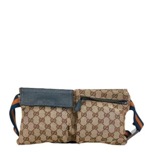 Gucci Vintage Pre-owned Canvas gucci-vskor Beige, Dam