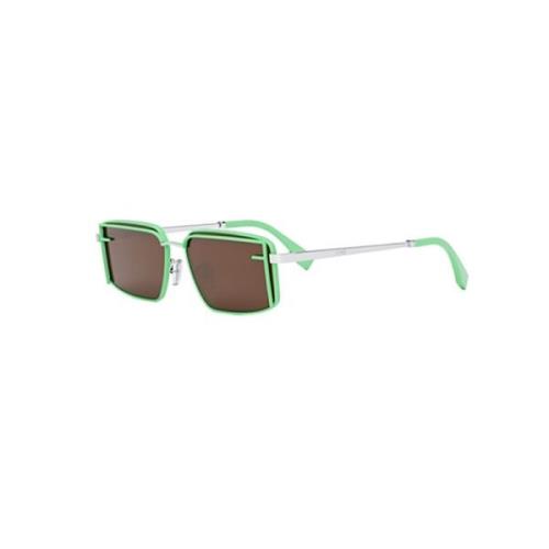 Fendi Stilren Svart Läder Axelväska Green, Unisex