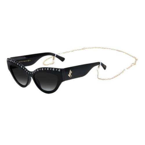 Jimmy Choo Svart Acetat Dam Solglasögon Black, Dam