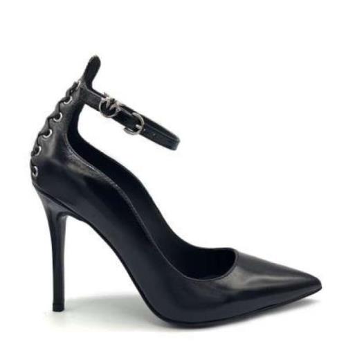 Pinko Rem Pump med Spetsdetalj Black, Dam