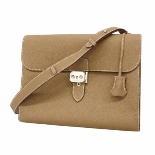 Hermès Vintage Pre-owned Laeder axelremsvskor Beige, Dam