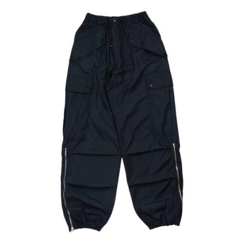 Dries Van Noten Marinblå Cargo Byxor Blue, Herr