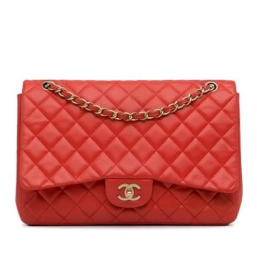 Chanel Vintage Pre-owned Laeder axelremsvskor Orange, Dam