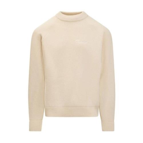 Garment Workshop Beige Stickad Crewneck Tröja Beige, Herr