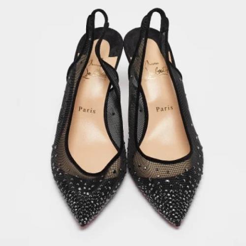 Christian Louboutin Pre-owned Pre-owned Mesh klackskor Black, Dam