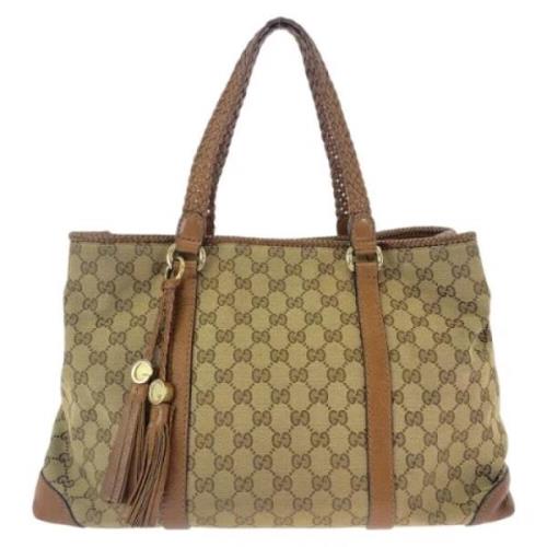 Gucci Vintage Pre-owned Canvas handvskor Beige, Dam