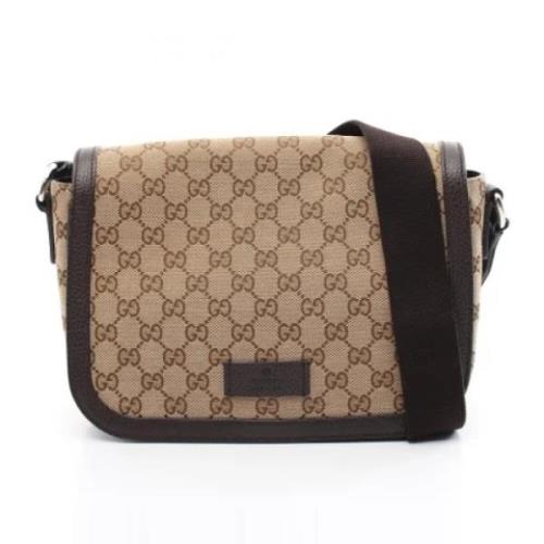 Gucci Vintage Pre-owned Canvas gucci-vskor Beige, Dam