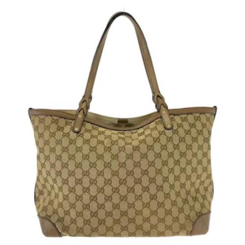 Gucci Vintage Pre-owned Canvas handvskor Beige, Dam