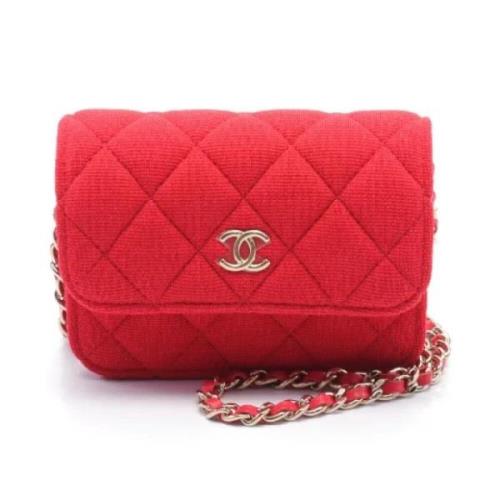 Chanel Vintage Pre-owned Canvas chanel-vskor Red, Dam