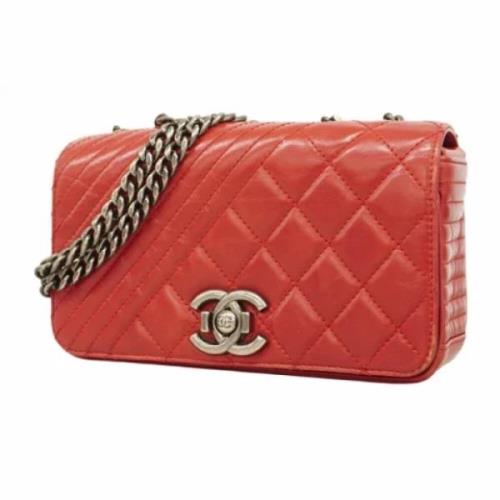 Chanel Vintage Pre-owned Laeder axelremsvskor Red, Dam