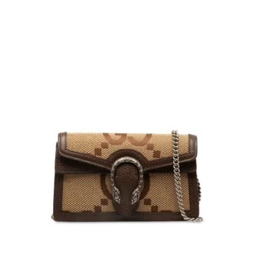 Gucci Vintage Pre-owned Canvas handvskor Brown, Dam