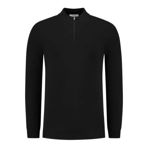 Pure Path Essentiell Stickad Half-Zip Tröja Black, Herr