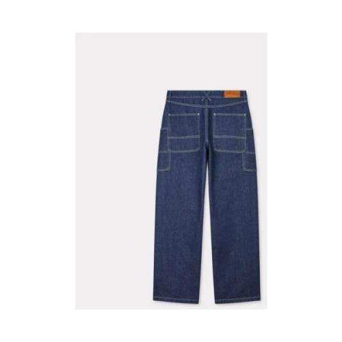 Kenzo Cargo Jeans för Män Blue, Dam