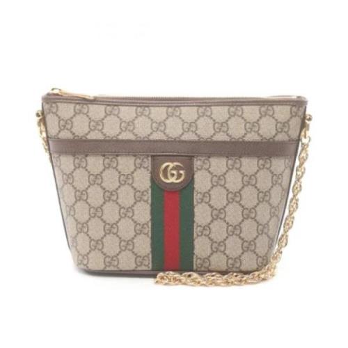 Gucci Vintage Pre-owned Laeder axelremsvskor Beige, Dam