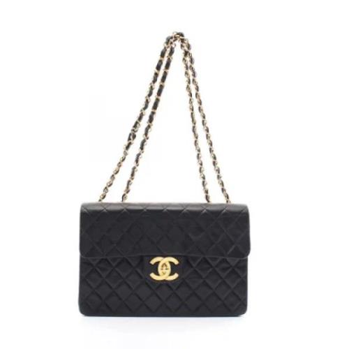 Chanel Vintage Pre-owned Laeder axelremsvskor Black, Dam