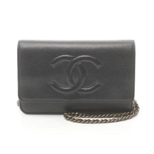 Chanel Vintage Pre-owned Laeder axelremsvskor Black, Dam