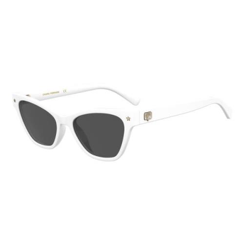 Chiara Ferragni Collection Vit/Grå Solglasögon CF 1020/S White, Dam