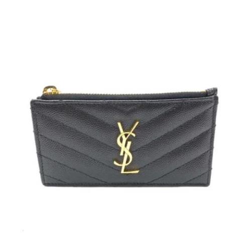 Yves Saint Laurent Vintage Pre-owned Laeder plnbcker Black, Dam