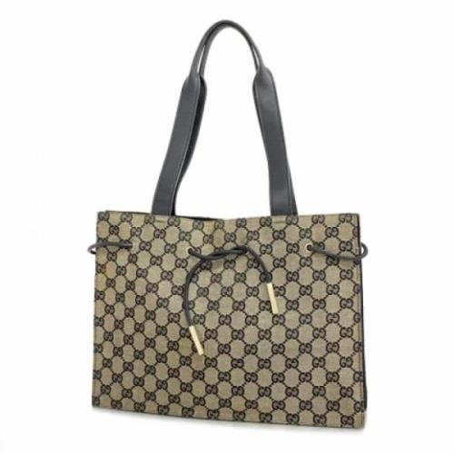 Gucci Vintage Pre-owned Canvas gucci-vskor Beige, Dam