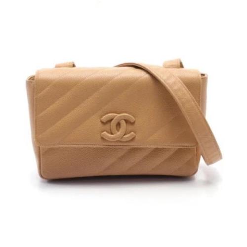 Chanel Vintage Pre-owned Laeder axelremsvskor Brown, Dam