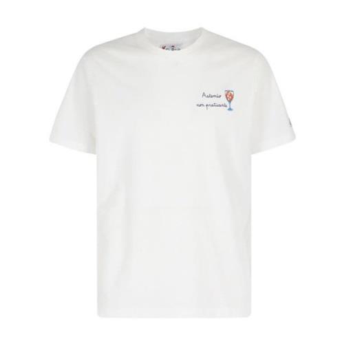 MC2 Saint Barth Vit Bomull Jersey Crew Neck T-shirt White, Herr