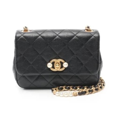 Chanel Vintage Pre-owned Laeder axelremsvskor Black, Dam