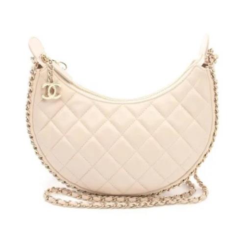 Chanel Vintage Pre-owned Laeder axelremsvskor Beige, Dam