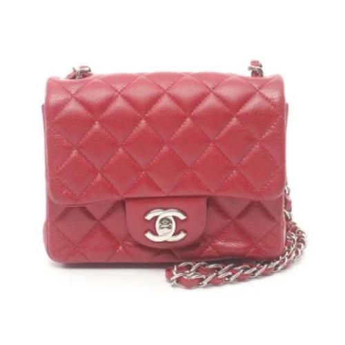 Chanel Vintage Pre-owned Laeder axelremsvskor Red, Dam