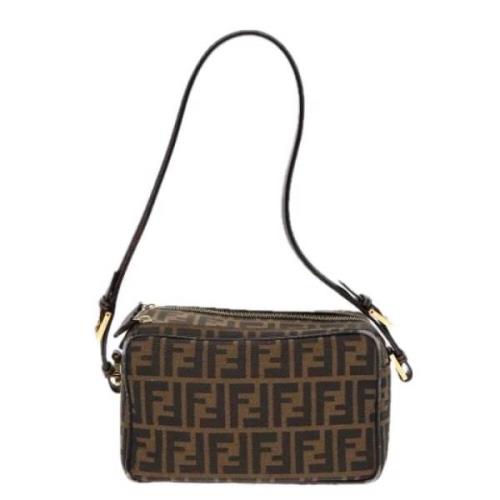 Fendi Vintage Pre-owned Canvas axelremsvskor Brown, Dam