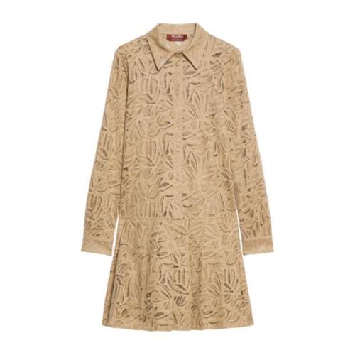 Max Mara Studio Eleganta Klänningar för Kvinnor Beige, Dam