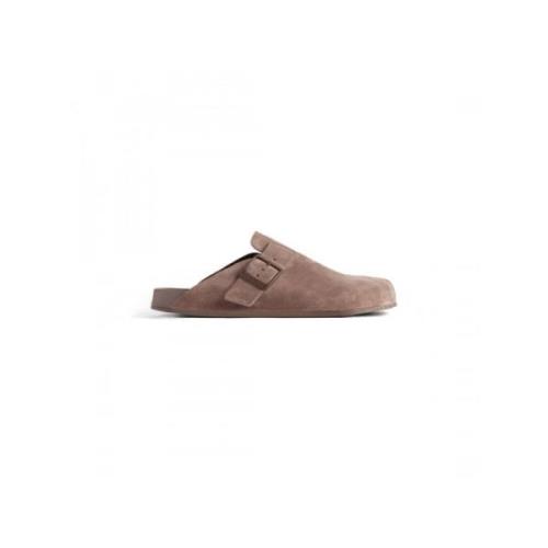 Balenciaga Anatomisk Tå Mul Läder Sandaler Brown, Dam