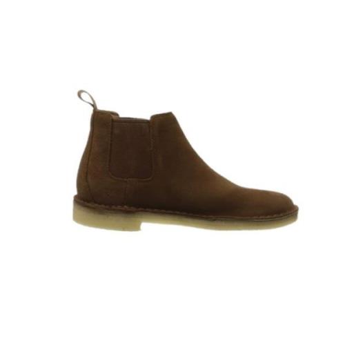 Clarks Öken Chelsea Boot i Cola Mocka Brown, Herr