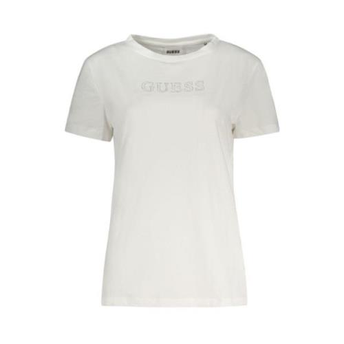 Guess Vita Bomullstopp med Strassdetaljer White, Dam