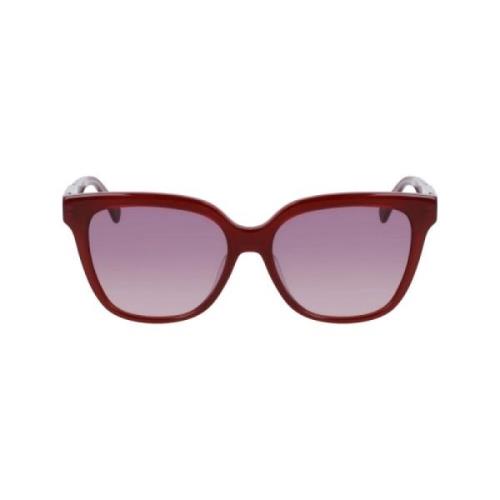 Longchamp Röda Goji Acetat Solglasögon för Kvinnor Red, Dam