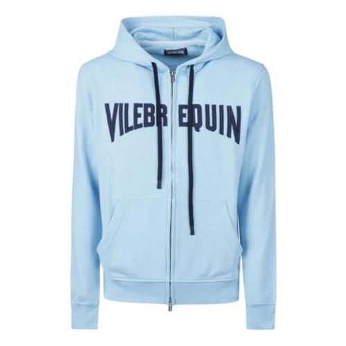 Vilebrequin Front Print Bomull Hoody Sweatshirt Blue, Herr