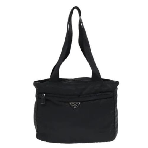 Prada Vintage Pre-owned Tyg totevskor Black, Dam