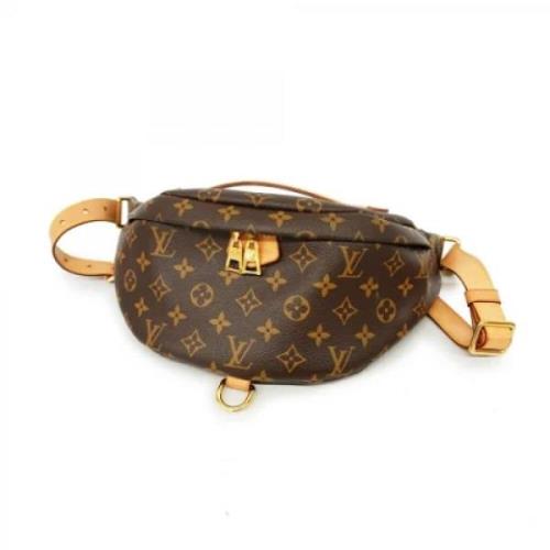 Louis Vuitton Vintage Pre-owned Tyg crossbodyvskor Brown, Dam