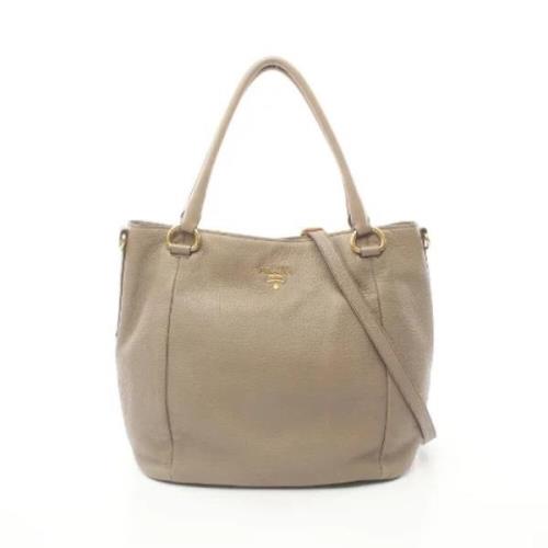 Prada Vintage Pre-owned Laeder totevskor Beige, Dam