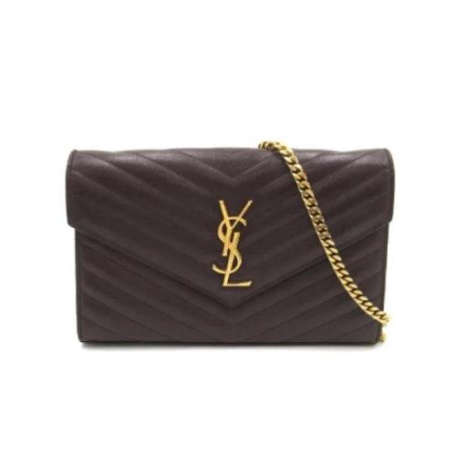 Yves Saint Laurent Vintage Pre-owned Laeder axelremsvskor Brown, Dam