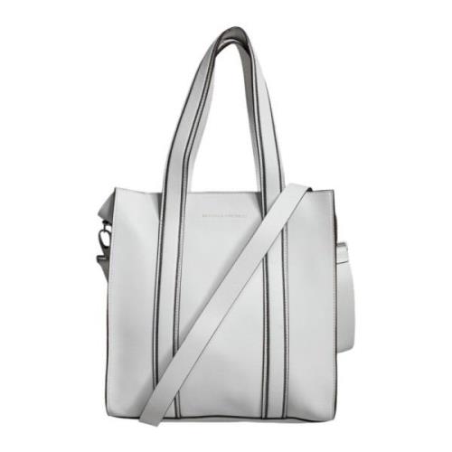 Brunello Cucinelli Vit läder shopping tote väska White, Dam