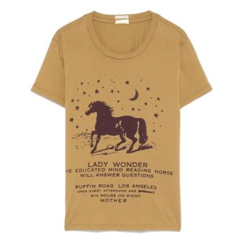 Mother Godie Hästtryck T-Shirt Beige, Dam