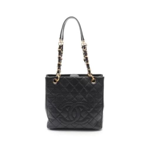 Chanel Vintage Pre-owned Tyg chanel-vskor Black, Dam